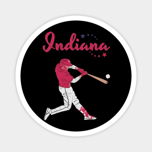 Indiana USA Baseball Magnet